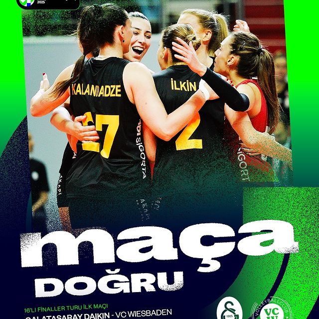 Galatasaray Daikin Kadın Voleybol Takımı, CEV Challenge Kupası'nda 16'lı Finaller Turu'na yükseldi